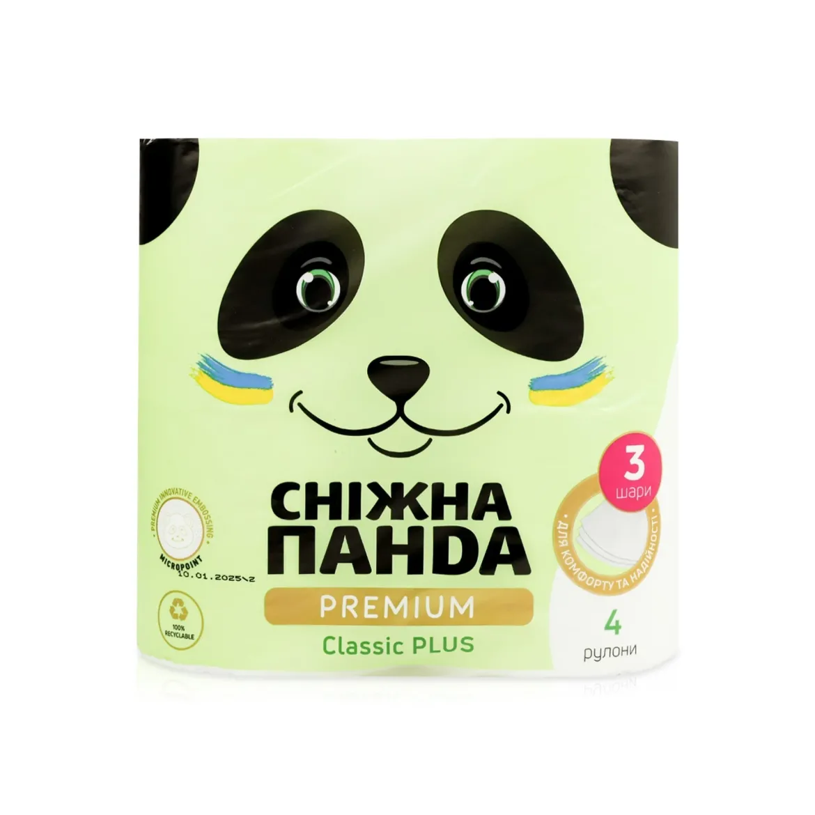 Snow Panda PREMIUM туалетний папір Classic PLUS 3 шари 4 шт.