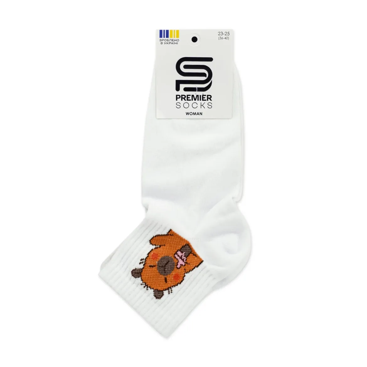 Premier Socks шкарпетки жіночі середні 15В35/2 м3 капібара білі р.23-25
