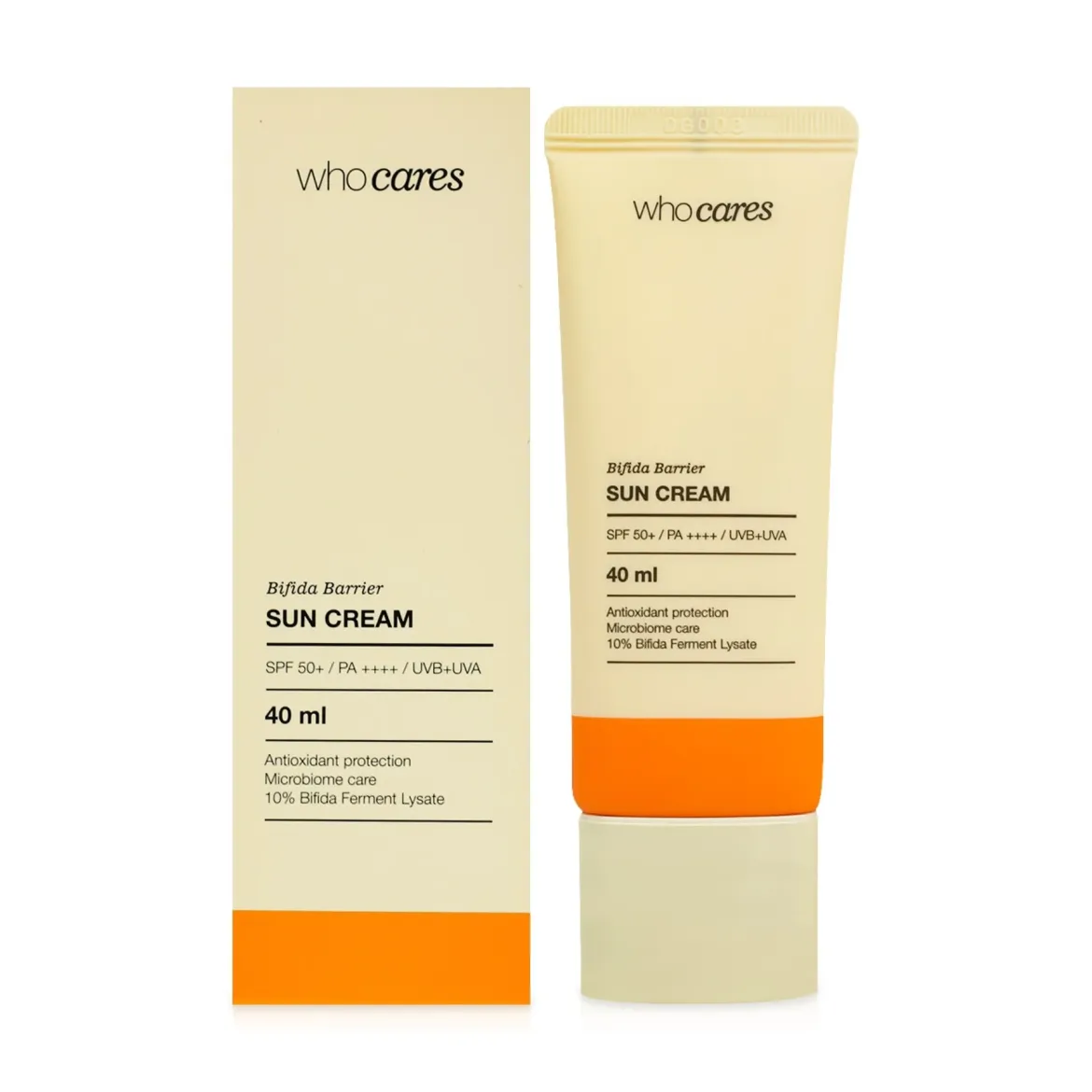 Who cares Bifida Barrier сонцезахисний крем для обличчя антиоксидантний SPF50 40мл