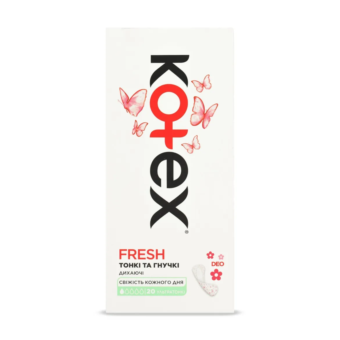 Kotex щоденні прокладки Део ультратонкі* 20 шт.