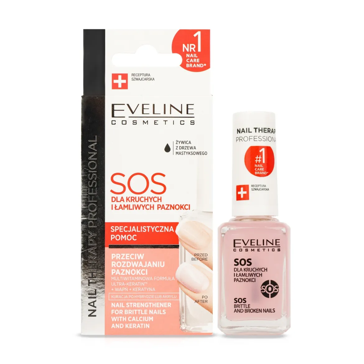Eveline Cosmetics засіб лікувальний* з кальцієм проти ламкості нігтів 12мл