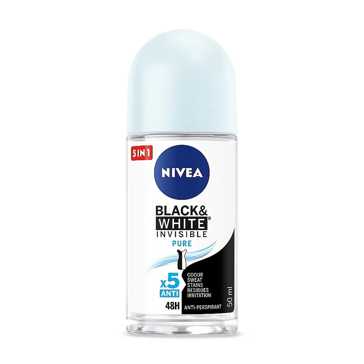 Nivea антиперспірант кульковий Black &amp; White Pure 50мл