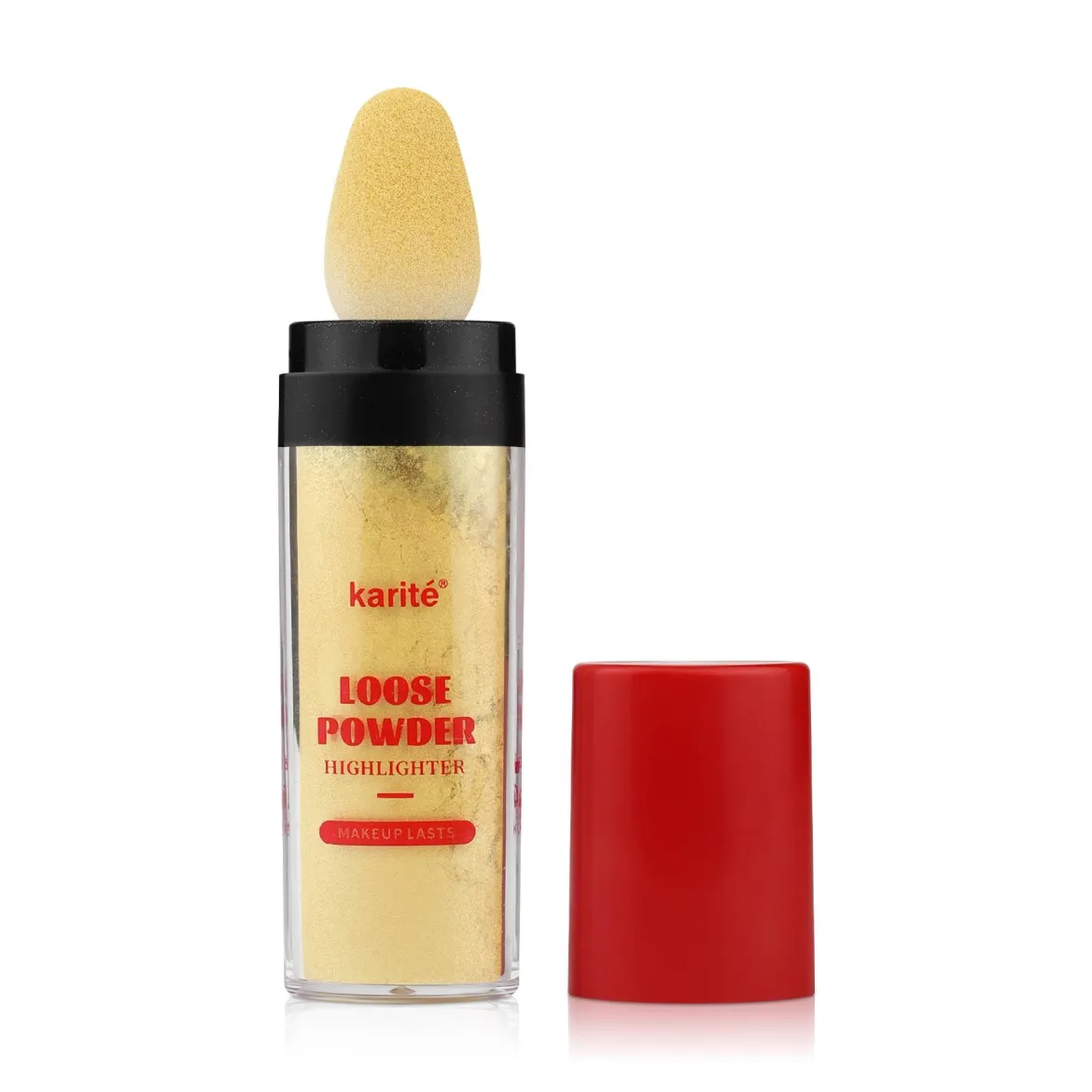 Karite Loose Powder хайлайтер - пудра зі спонжем золотий 9г — Фото 1