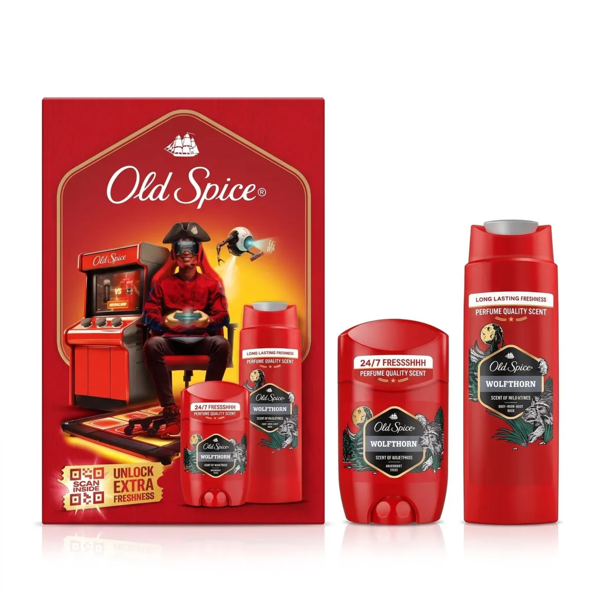 Old Spice набір чоловічий Wolfthorn(твердий дез+гель д/душу)