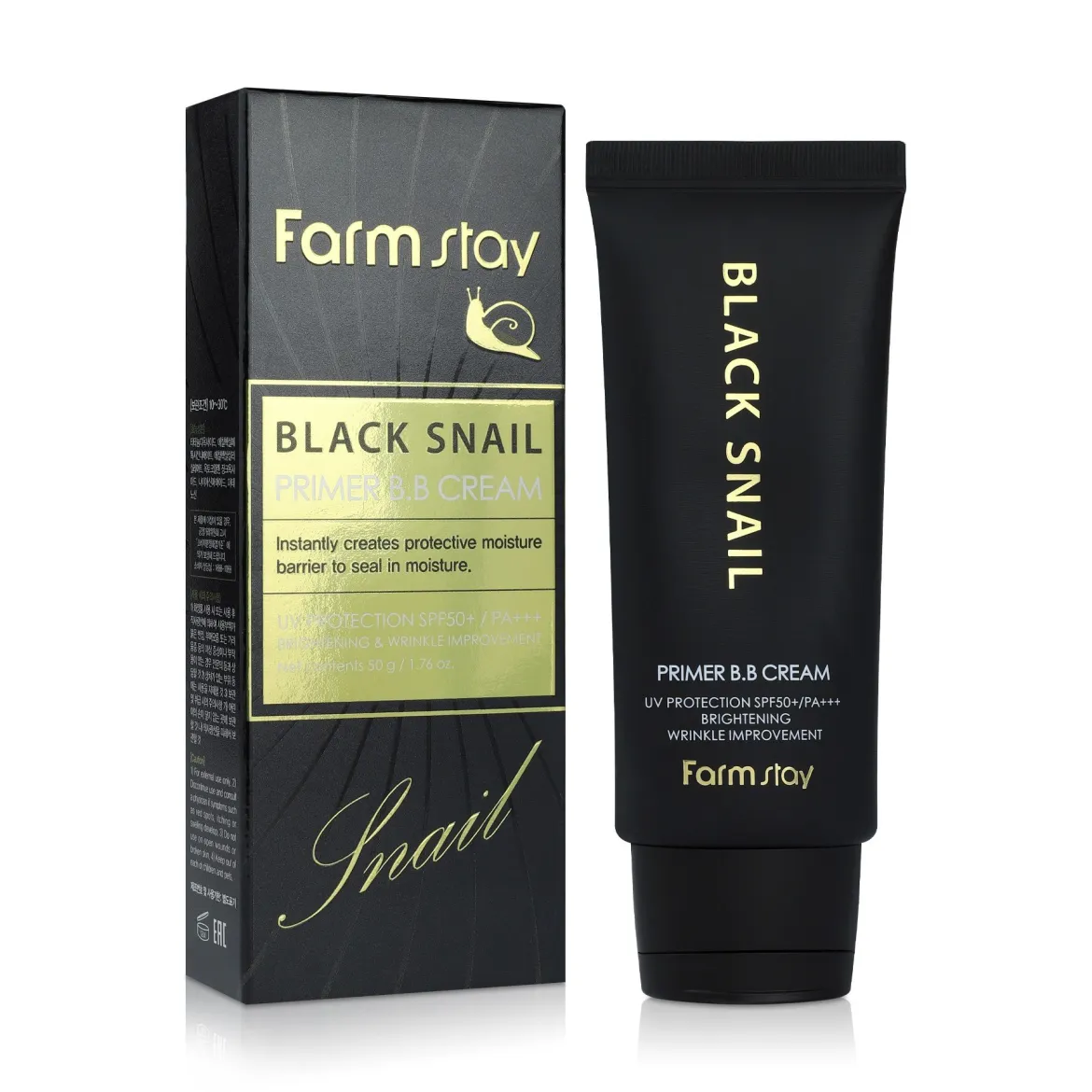 Farmstay Black Snail ВВ крем з муцином чорного равлика SPF50 50г