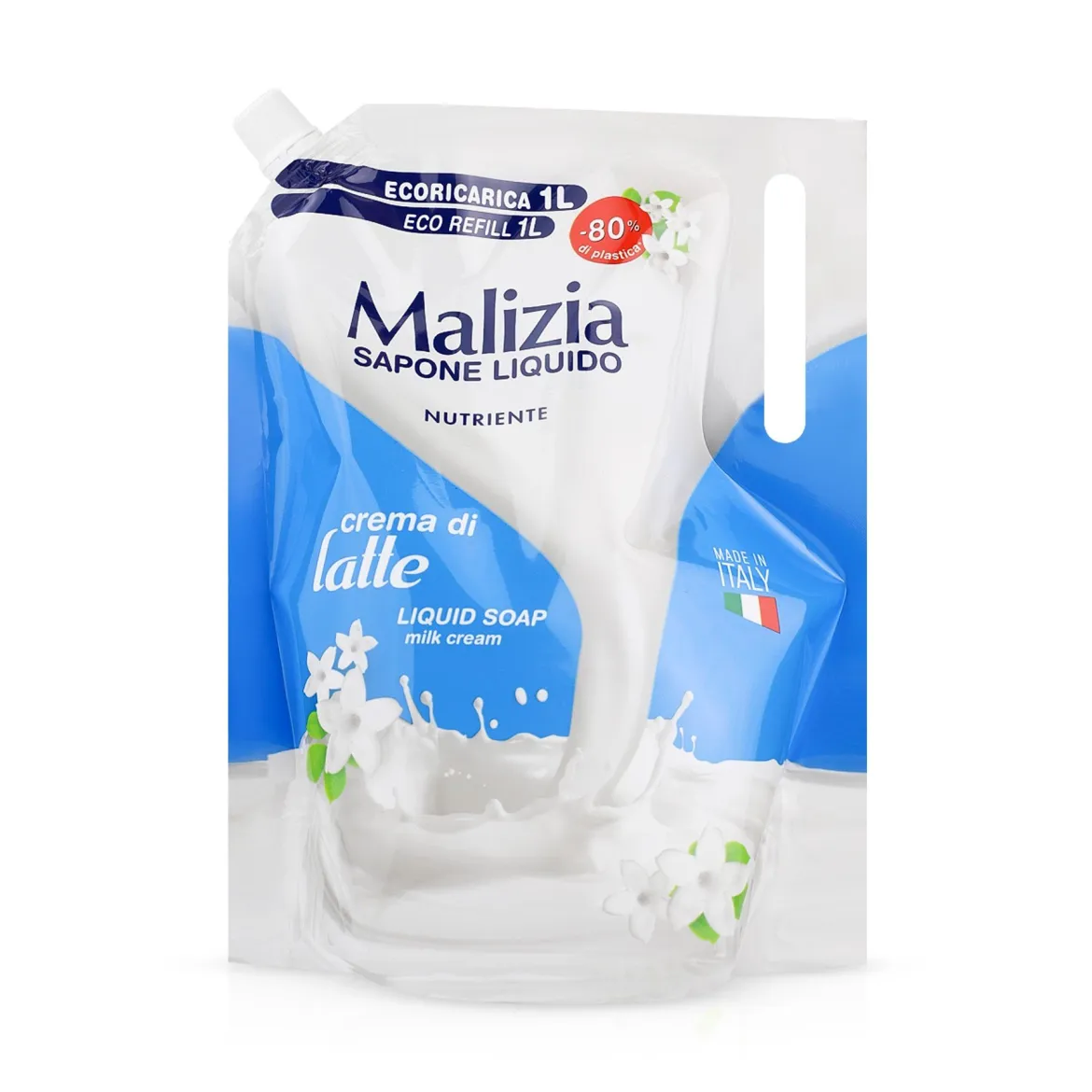 Malizia рідке мило дой-пак milk cream* 1л