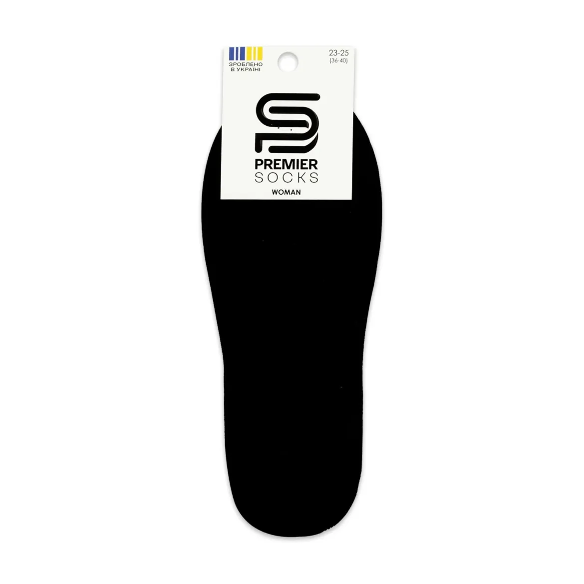 Premier Socks підслідники жіночі 14В35/8S* з силік. фіксаторами чорні р.23-25