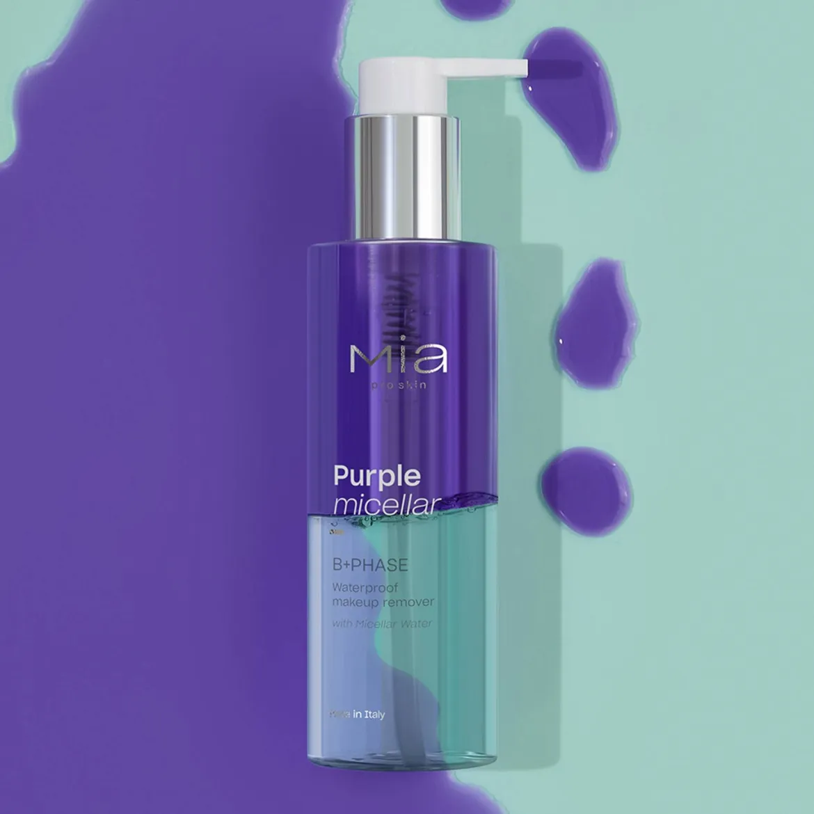 Mia Pro Skin міцелярна вода двофазна PURPLE Micellar Bi-Phase 200мл — Фото 1
