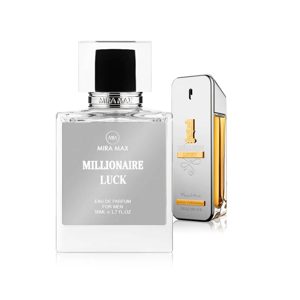 MiraMax парфумована вода для чоловіків Millionaire Luck vs Paco Rabanne 1 Million Lucky 50мл