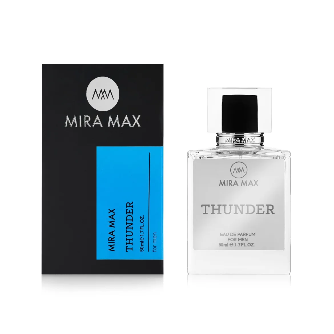 MiraMax парфумована вода для чоловіків Thunder vs Azzaro Wanted Tonic 50мл — Фото 1