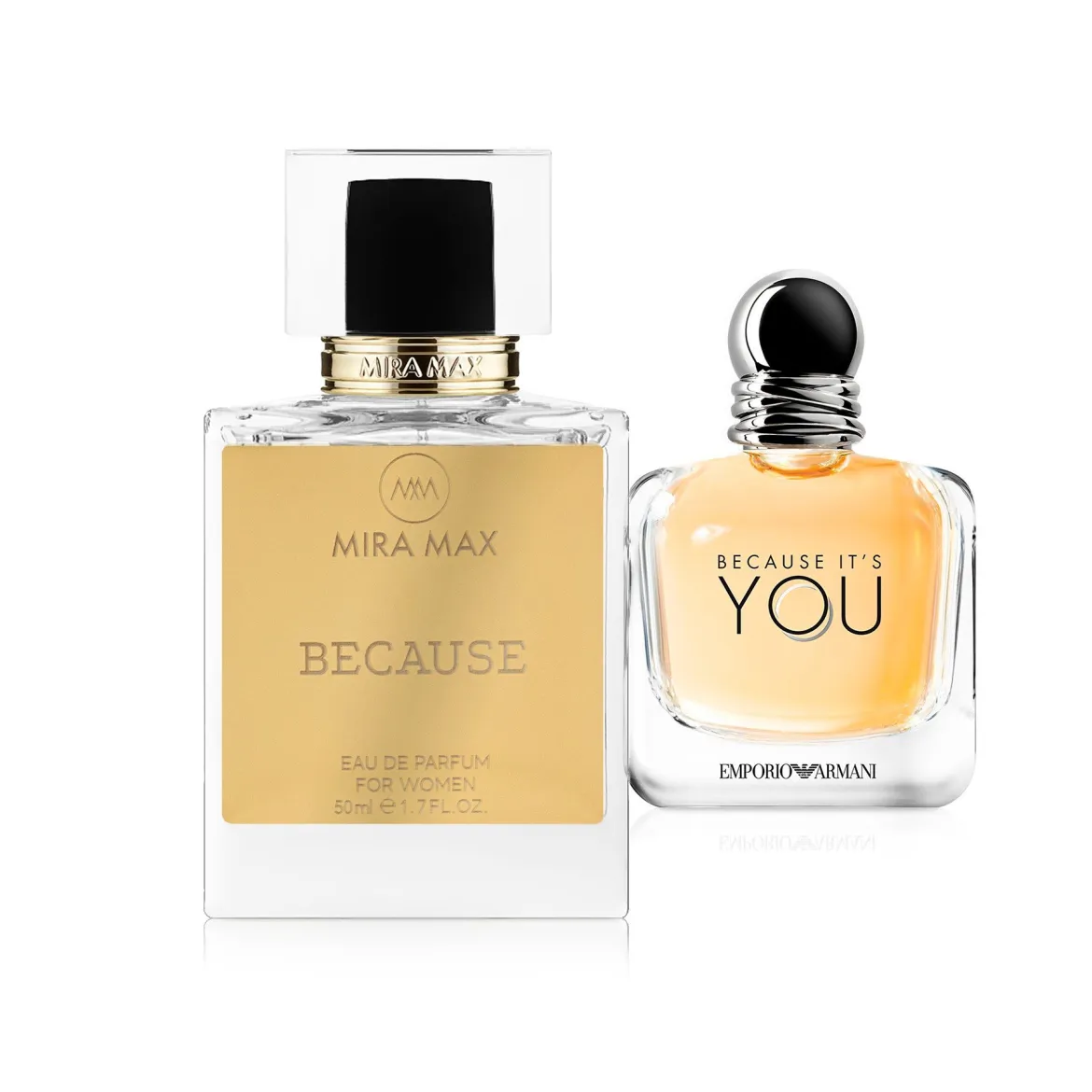 MiraMax парфумована вода для жінок Because vs Giorgio Armani Because It's You 50мл