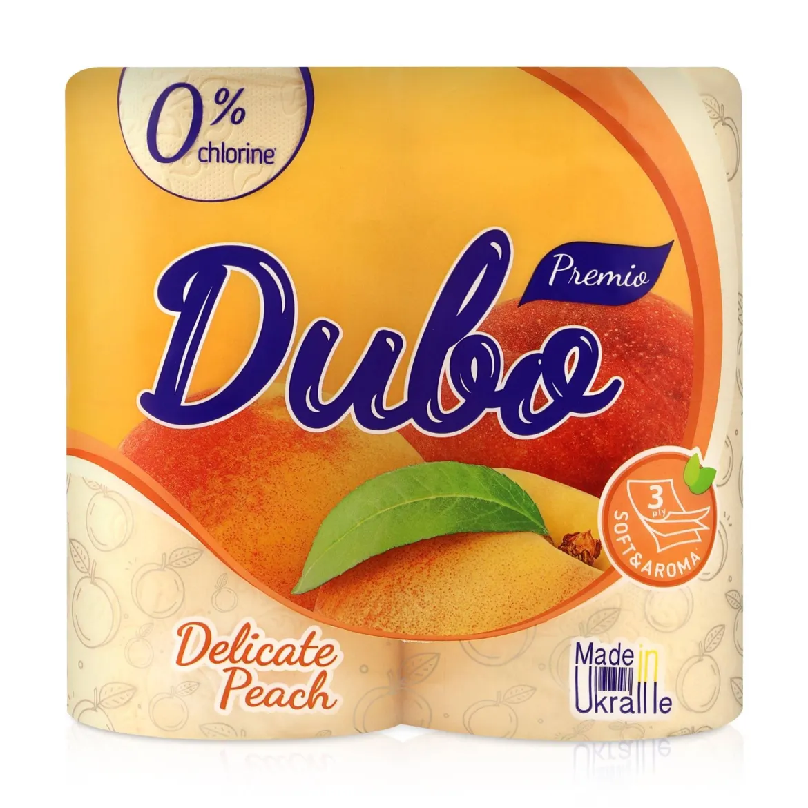 Диво Premio туалетний папір Delicate Peach 3 шари 4 шт.