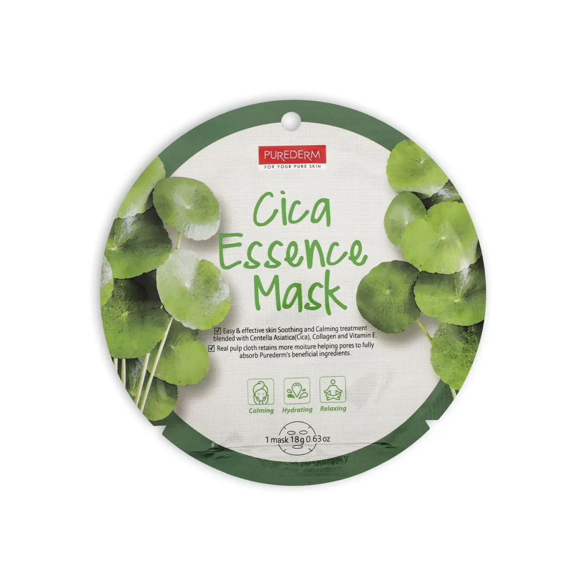 Purederm Circle маска тканинна Cica Essence 18г