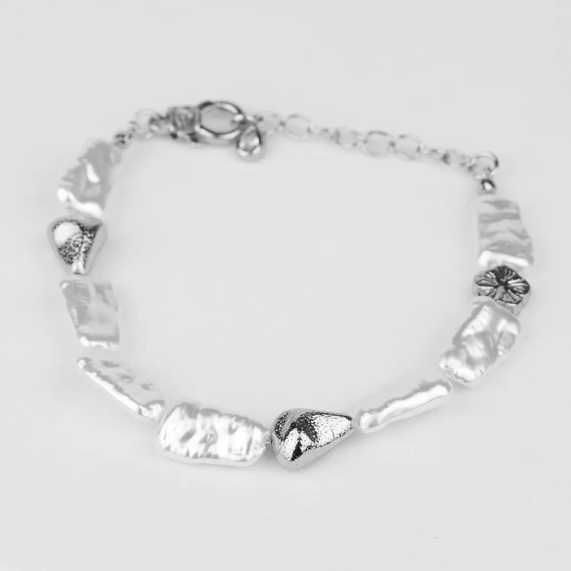 WOD браслет 4* Pearl № 4 silver