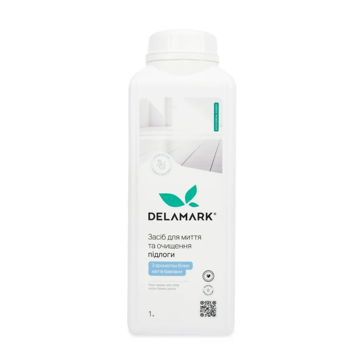 DeLaMark засіб для миття підлоги білі квіти бавовни 1л