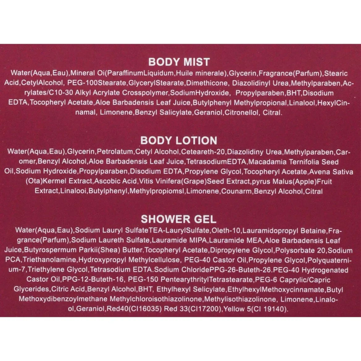 Body Philosophy парфумований набір Elixir Berry Elixir (250мл+250мл+250мл) — Фото 1