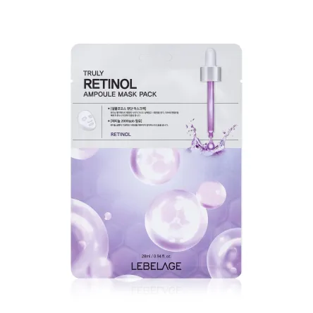 Lebelage маска тканинна ампульна Truly Retinol 28г