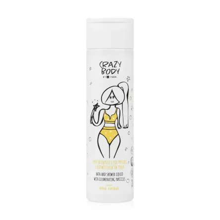 Crazy Body гель-піна для душу із сяючими частинками зотота Pina Colada 250мл