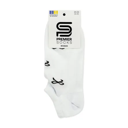 Premier Socks шкарпетки жіночі низькі 14В35/3* бантики білі р.23-25