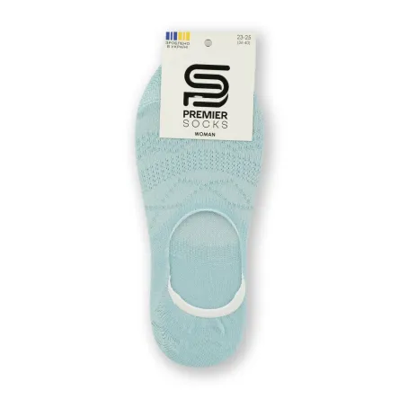 Premier Socks підслідники жіночі 14В35/8F з силіконовою вставкою м'ятні р.23-25
