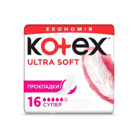 Kotex ULTRA SOFT прокладки супер 16 шт.