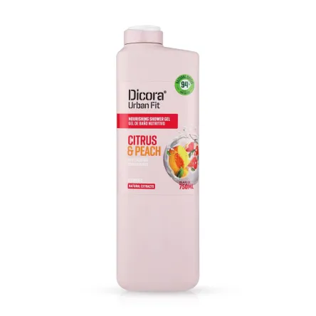 Dicora Urban Fit крем-гель для душу Vit C Citrus & Peach зволоження 750мл