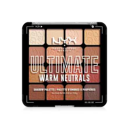 NYX Professional Makeup ULTIMATE палітра тіней Warm Neutrals 16*0.8г