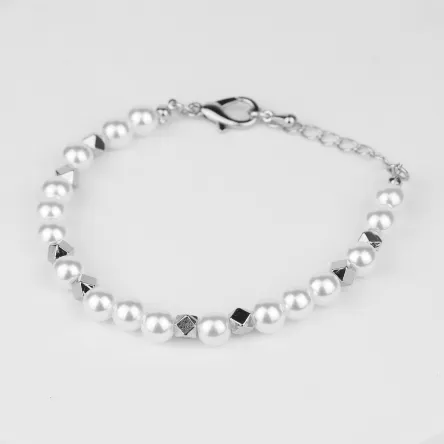 WOD браслет 4* Pearl № 1 silver