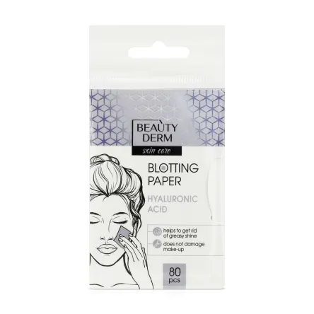 Beauty Derm матуючі серветки з гіалуроновою кислотою 80 шт.