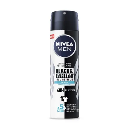 Nivea антипенрспірант спрей чол Black & White Fresh 150мл