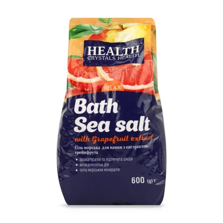 Crystals Health сіль для ванни з екстрактом грейпфрута ароматизована 600г