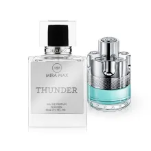 MiraMax парфумована вода для чоловіків Thunder vs Azzaro Wanted Tonic 50мл — Фото 2